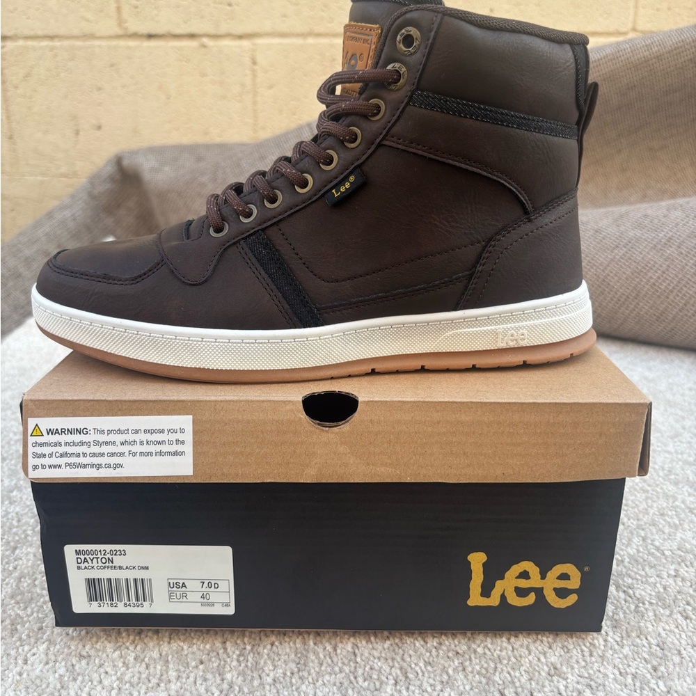 Lee Men's Brown High Top Casual Boots